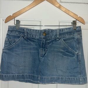 Y2K American Eagle Outfitters Blue Denim Micro Mini Skirt